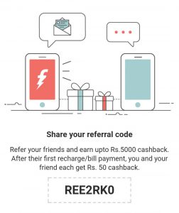 Freecharge refer and Earn
