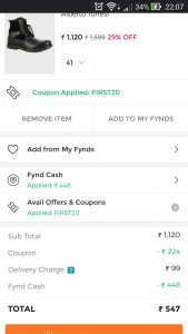 Fynd app product