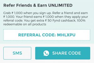 fynd referral code