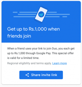 google duo referral