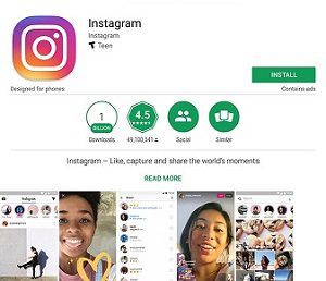 reinstall instagram