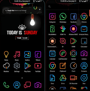 nova launcher night