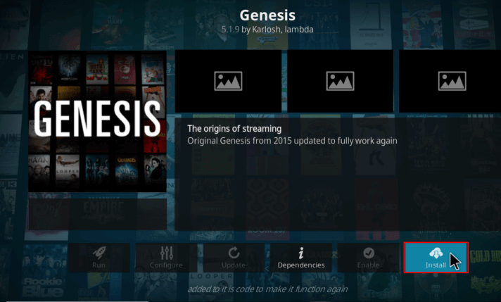 Kodi Genesis not working