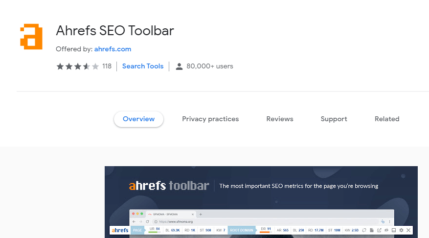 ahref toolbar
