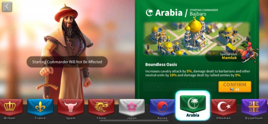 Best Civilizations/Nations of Rise of Kingdoms 4 Arabia