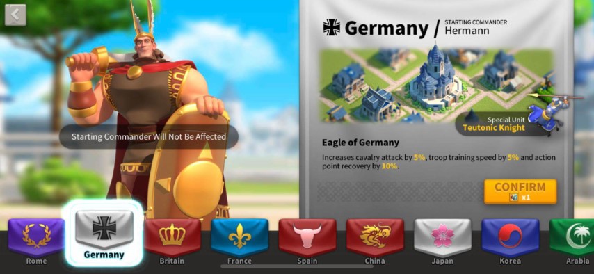 Best Civilizations/Nations of Rise of Kingdoms 3 Germany